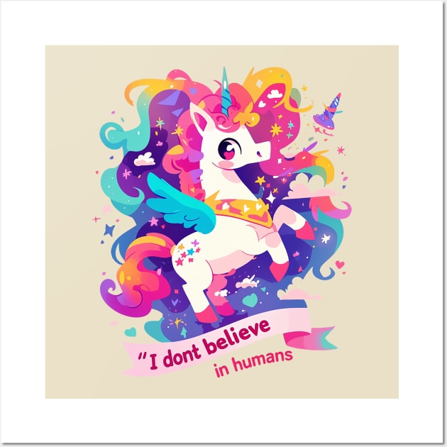 i dont believe in humans Wall Art by StevenBag